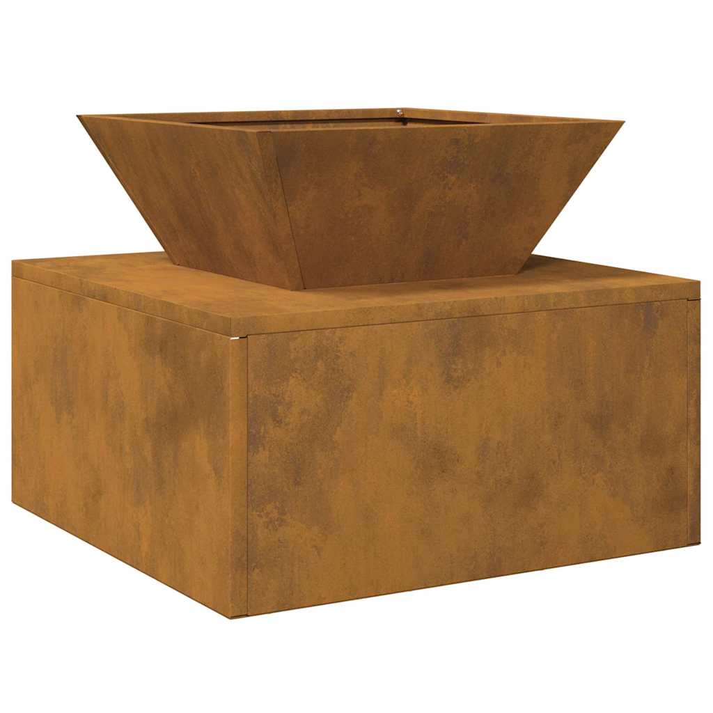 Bålsted Rusten 50 x 50 x 40 cm Forvitret stål