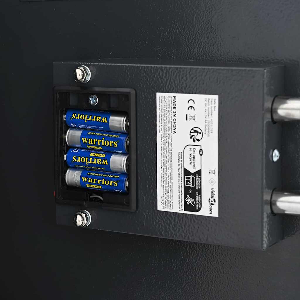 Digital sikker med lås Mørkegrå 30 x 10 x 36,5 cm Stål