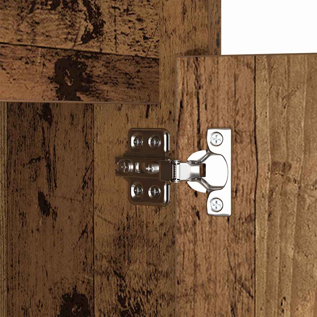 LED Sengeskab 2 pcs Gammelt træ 38 x 34 x 61 cm Konstrueret træ