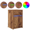 LED Sengeskab 2 pcs Gammelt træ 38 x 34 x 61 cm Konstrueret træ