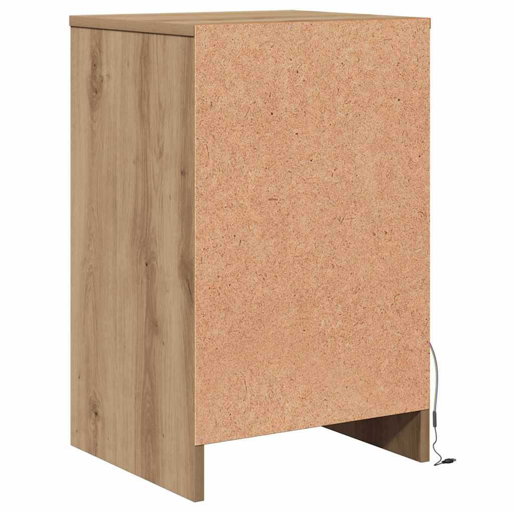 LED Sengeskab 2 pcs artisan eg 38 x 34 x 61 cm Konstrueret træ