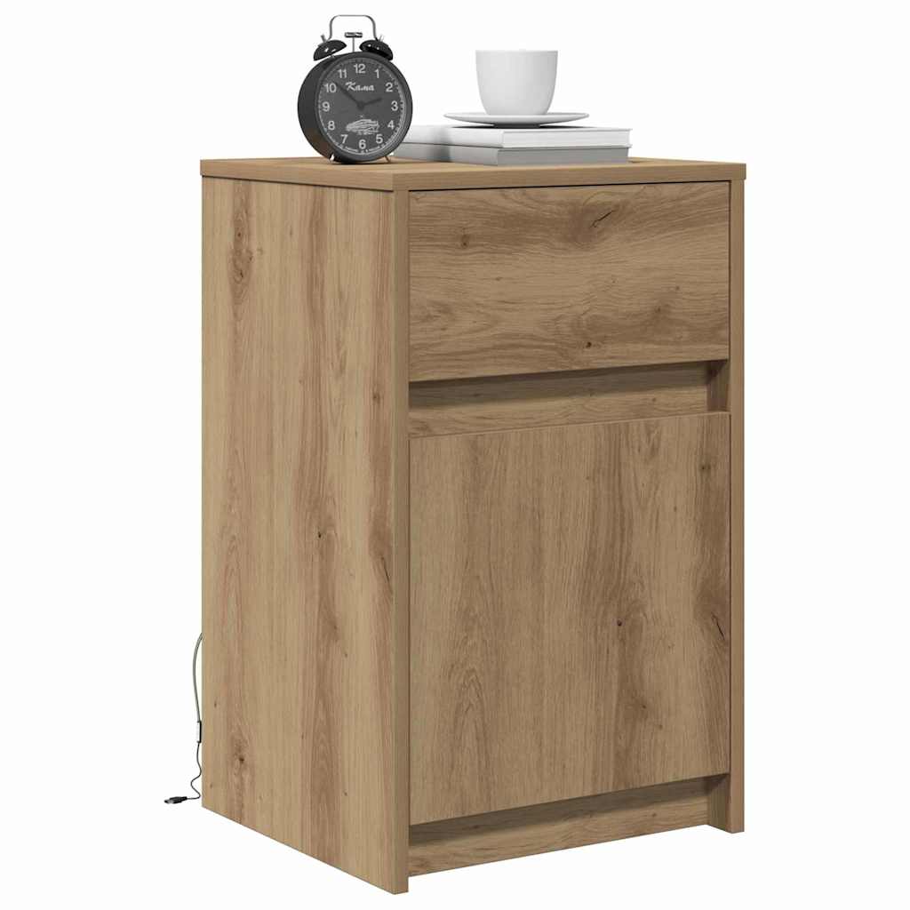 LED Sengeskab 2 pcs artisan eg 38 x 34 x 61 cm Konstrueret træ