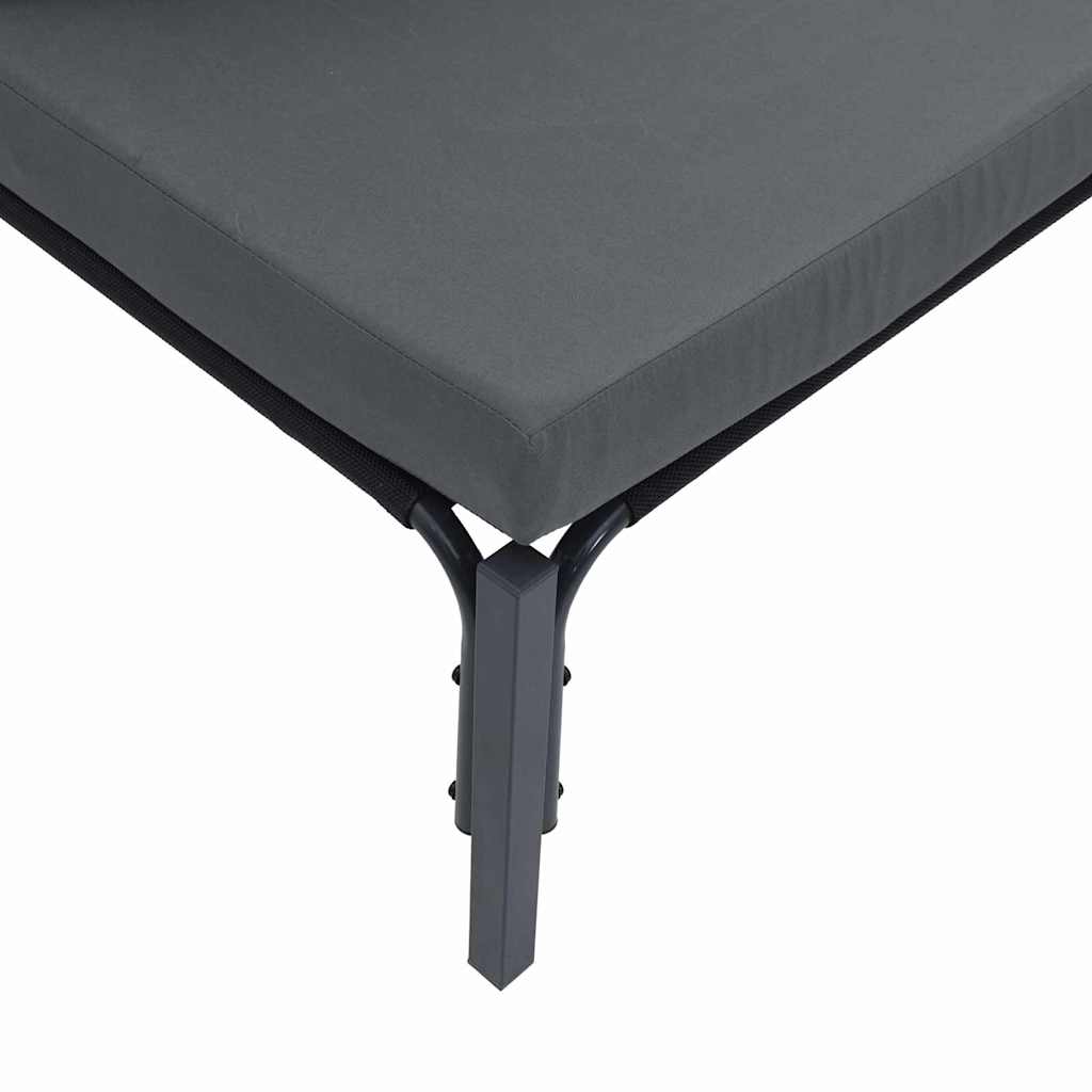 Havesofa Sæt Antracitgrå Stål