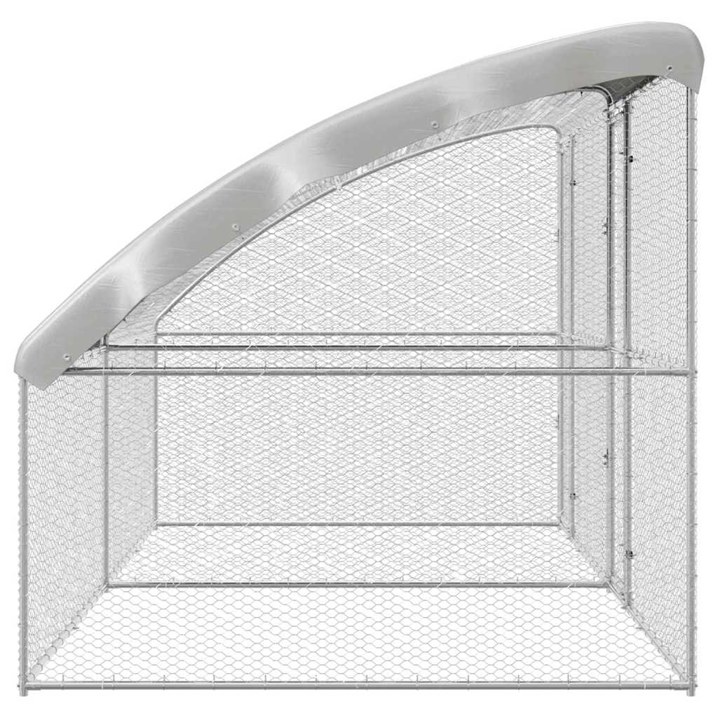 Hønsebur Sølv 400 x 200 x 198.5 cm Galvaniseret stål