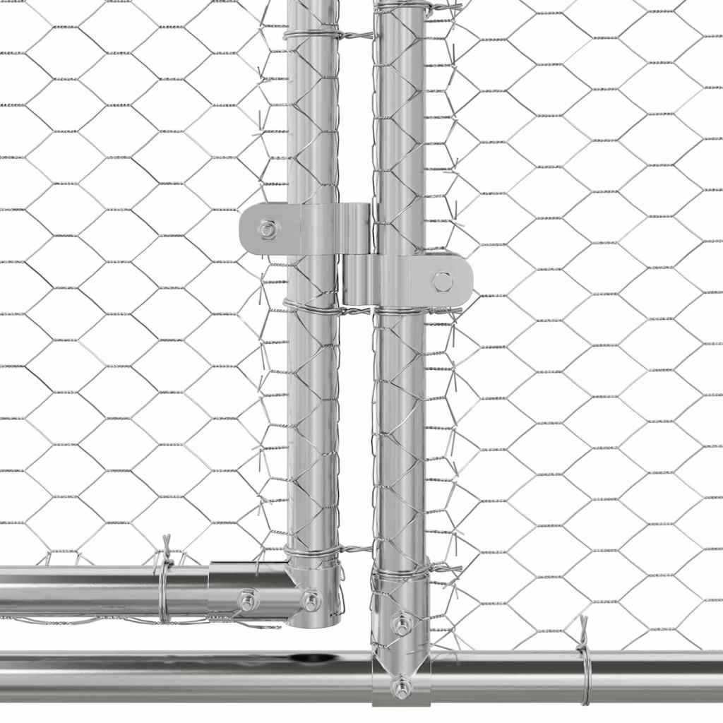 Hønsebur Sølv 600 x 200 x 198.5 cm Galvaniseret stål