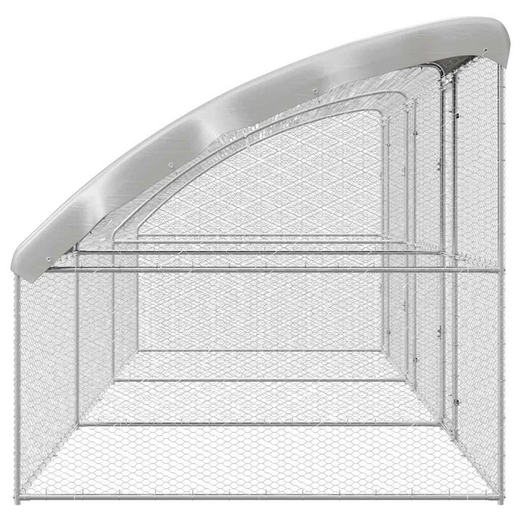 Hønsebur Sølv 600 x 200 x 198.5 cm Galvaniseret stål
