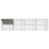 Hønsebur Sølv 800 x 200 x 198.5 cm Galvaniseret stål