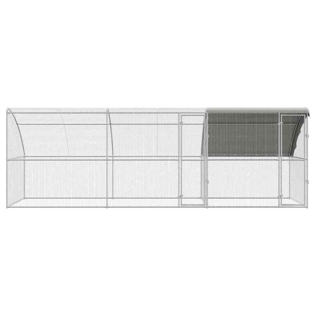 Hønsebur Sølv 600 x 200 x 198.5 cm Galvaniseret stål