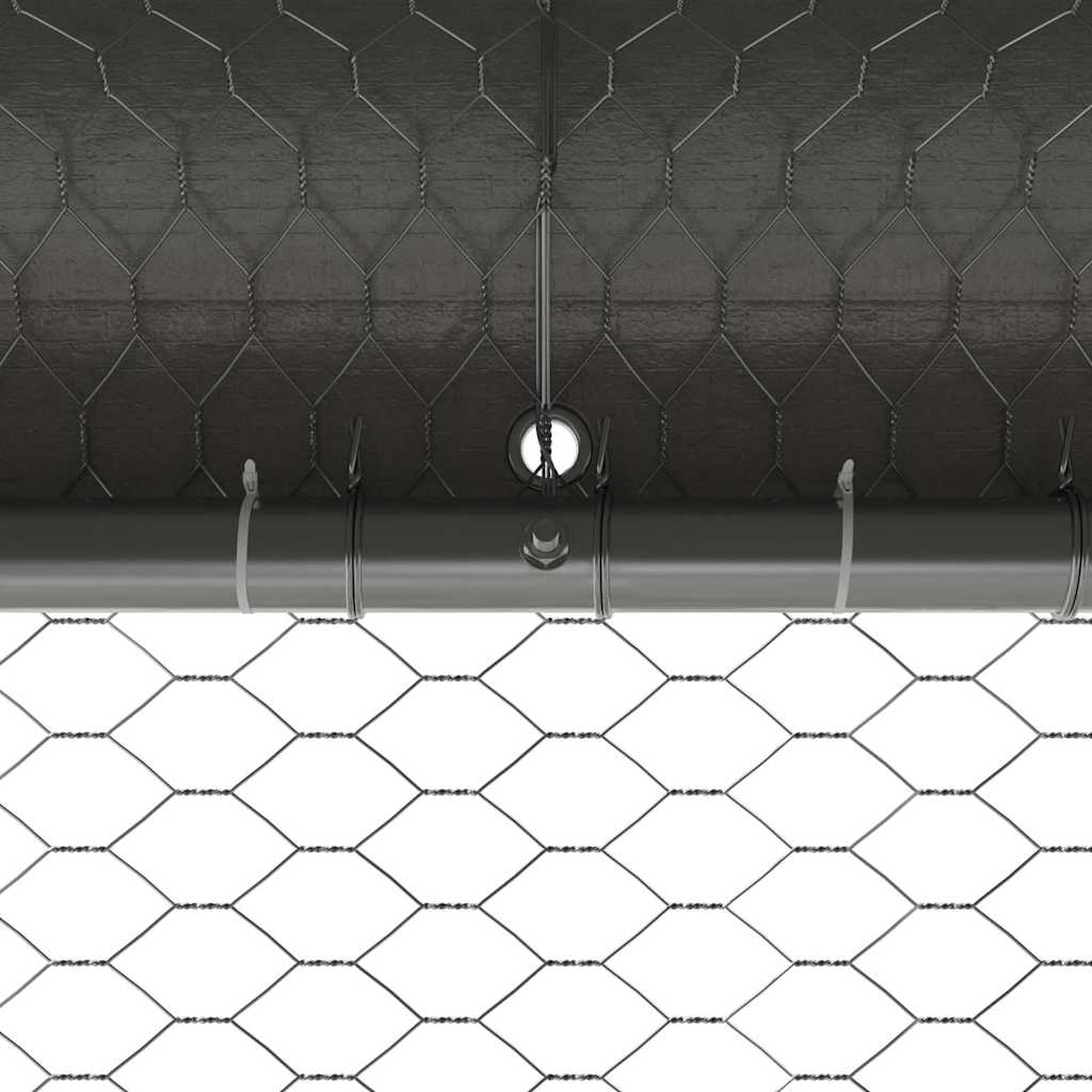 Hønsebur Sølv 800 x 200 x 198.5 cm Galvaniseret stål