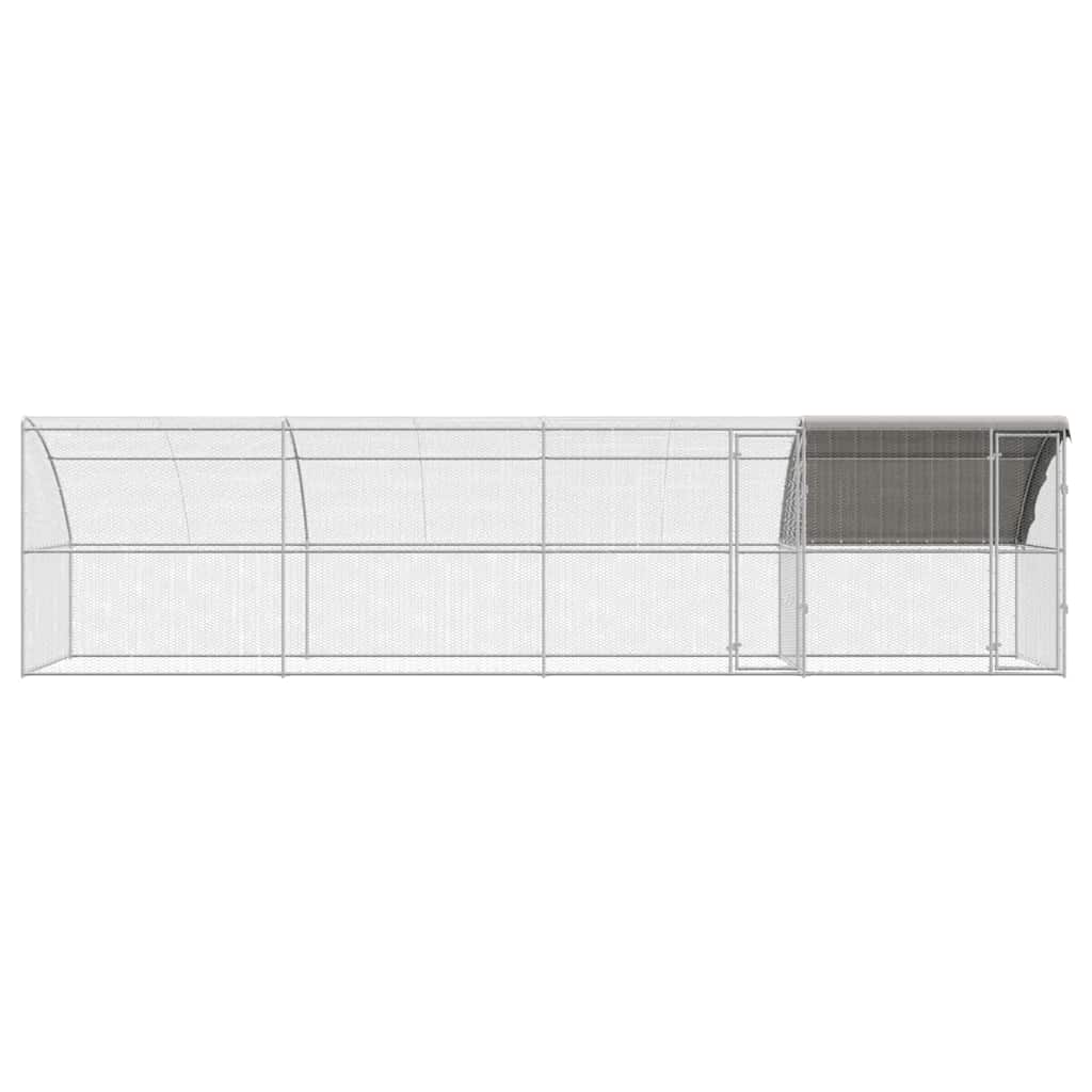 Hønsebur Sølv 800 x 200 x 198.5 cm Galvaniseret stål