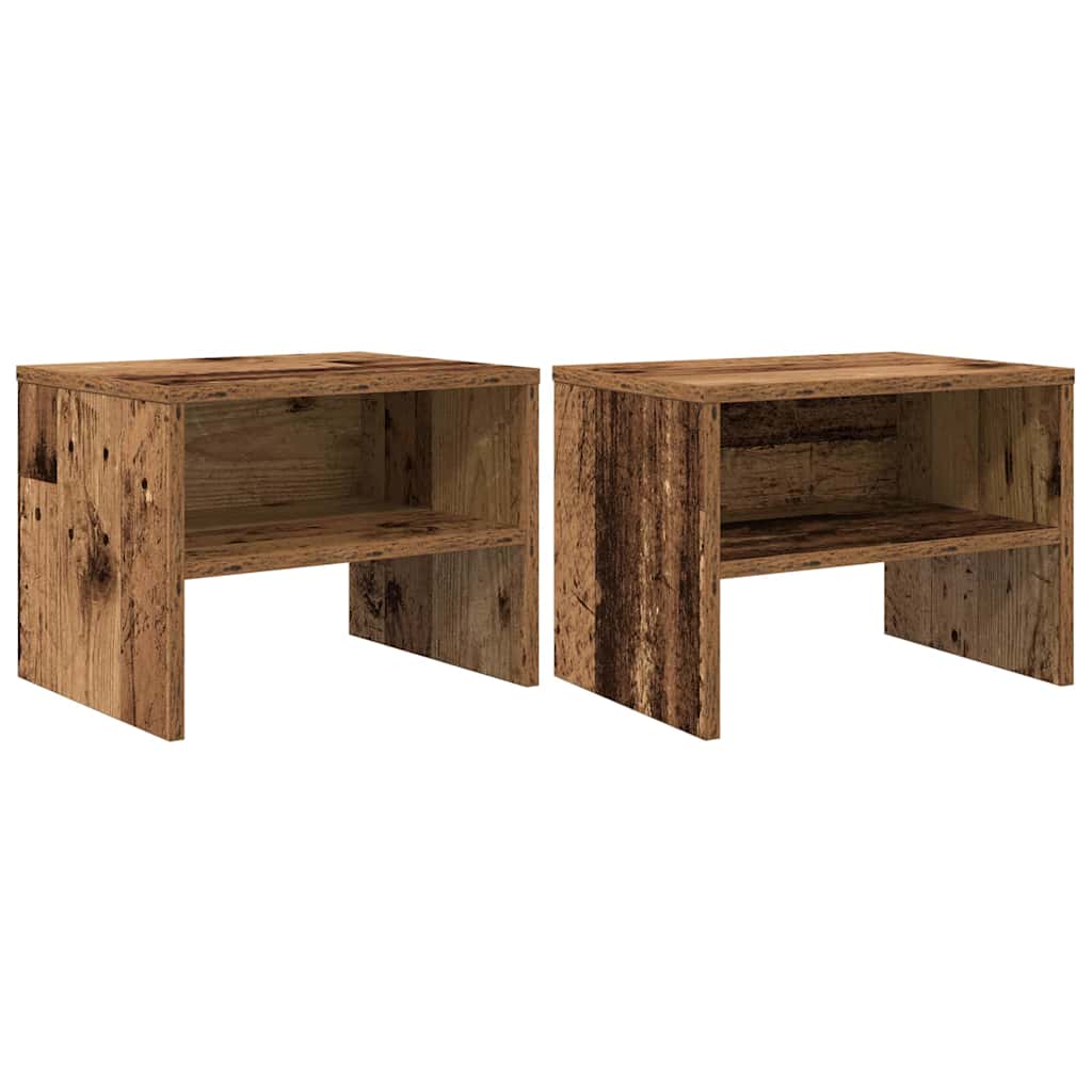 Natskab 2 pcs Gammelt træ 40 x 40 x 30 cm Konstrueret træ