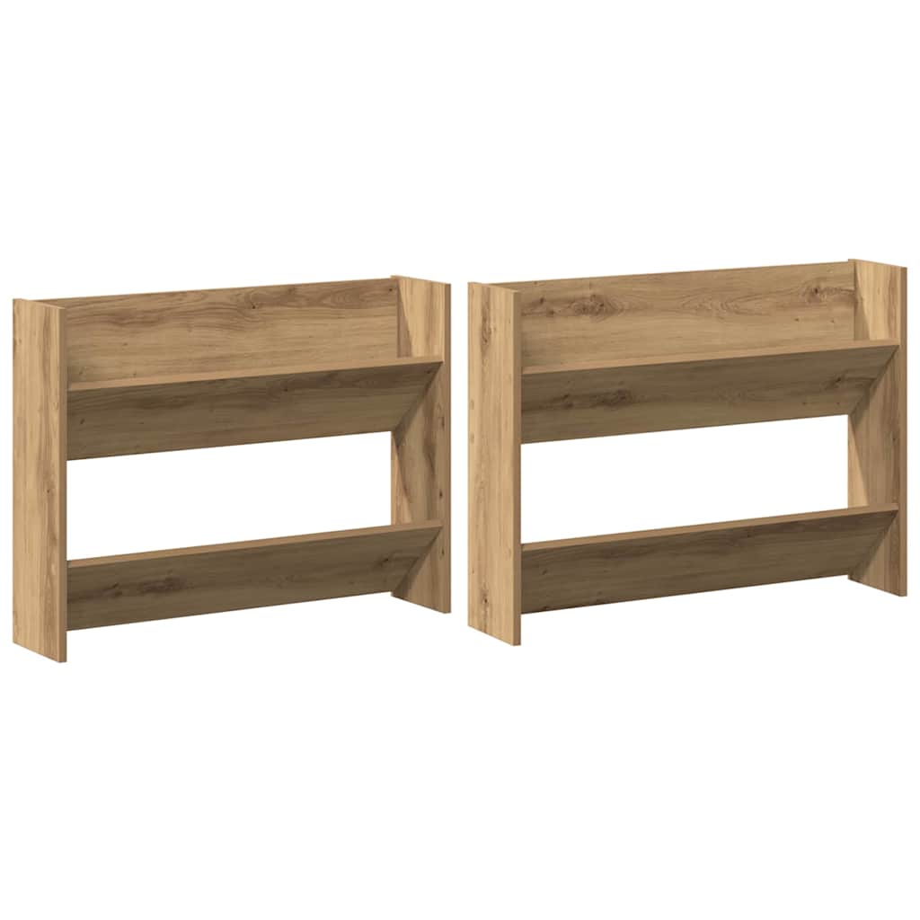 Vægsko skabe med hylde 2 pcs artisan eg Konstrueret træ