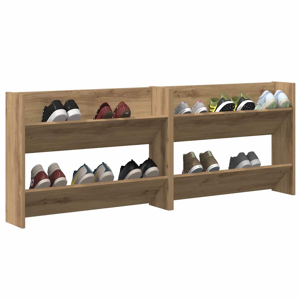Vægsko skabe med hylde 2 pcs artisan eg Konstrueret træ