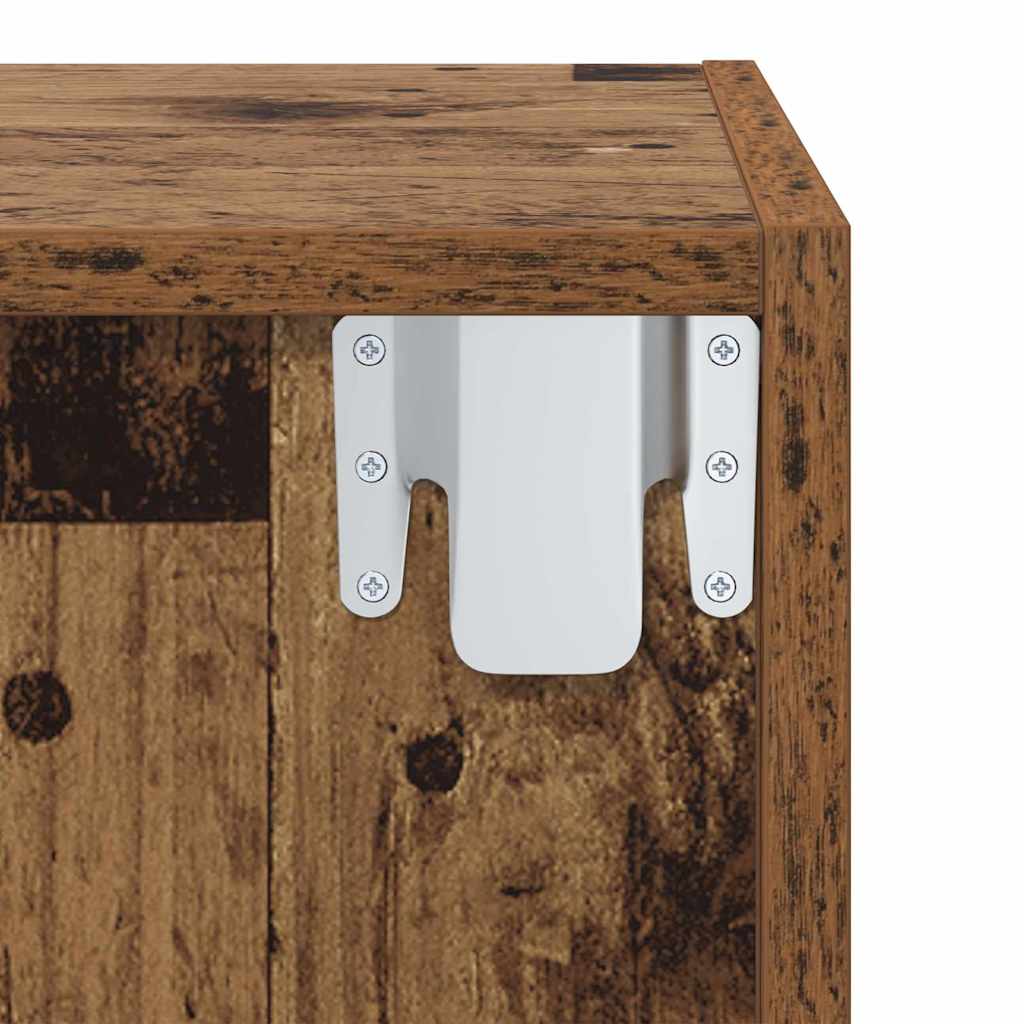 Væghængt TV-skab Gammelt træ 37 x 37 x 72 cm Konstrueret træ