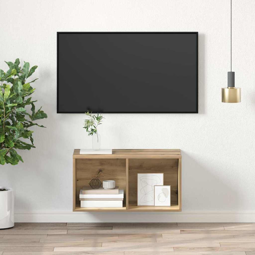 Væghængt TV-skab artisan eg 37 x 37 x 72 cm Konstrueret træ