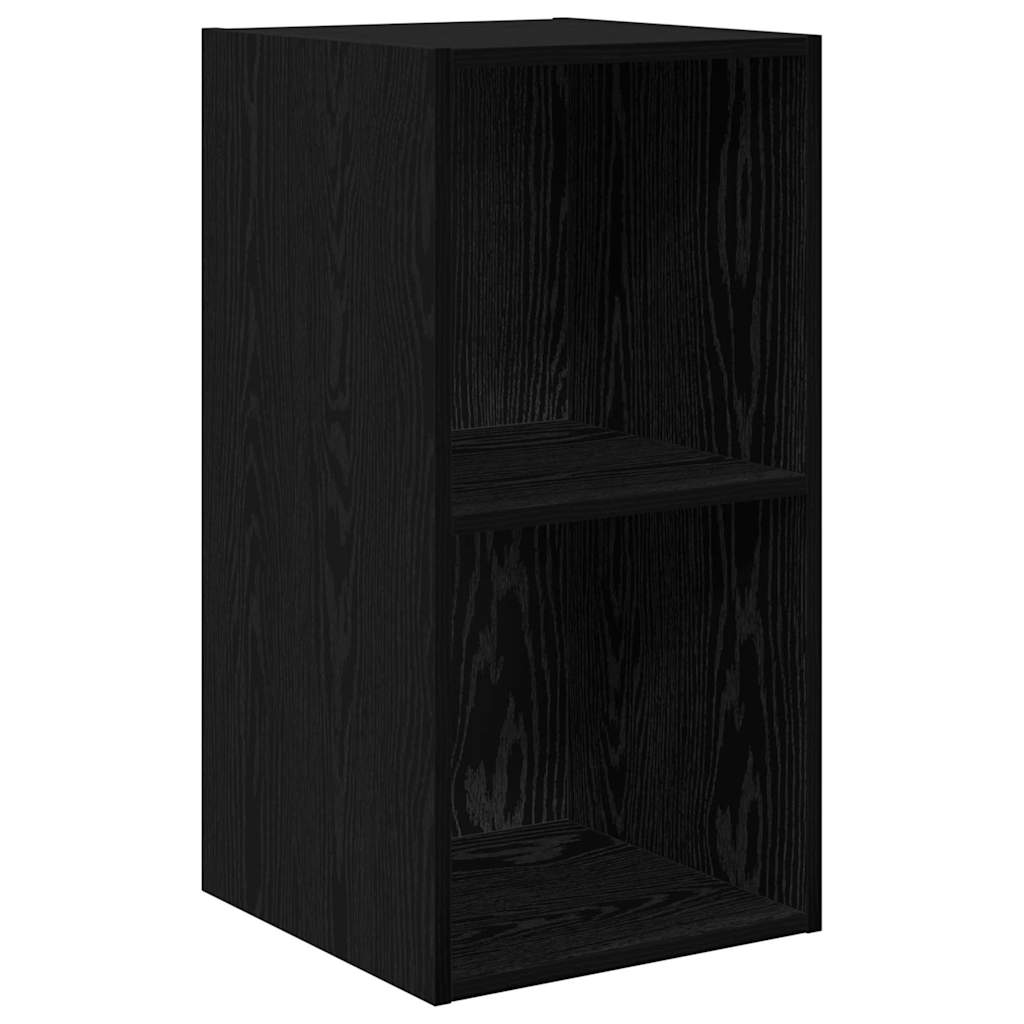 TV Skab Vægmonteret Sort eg 37 x 37 x 72 cm Konstrueret træ