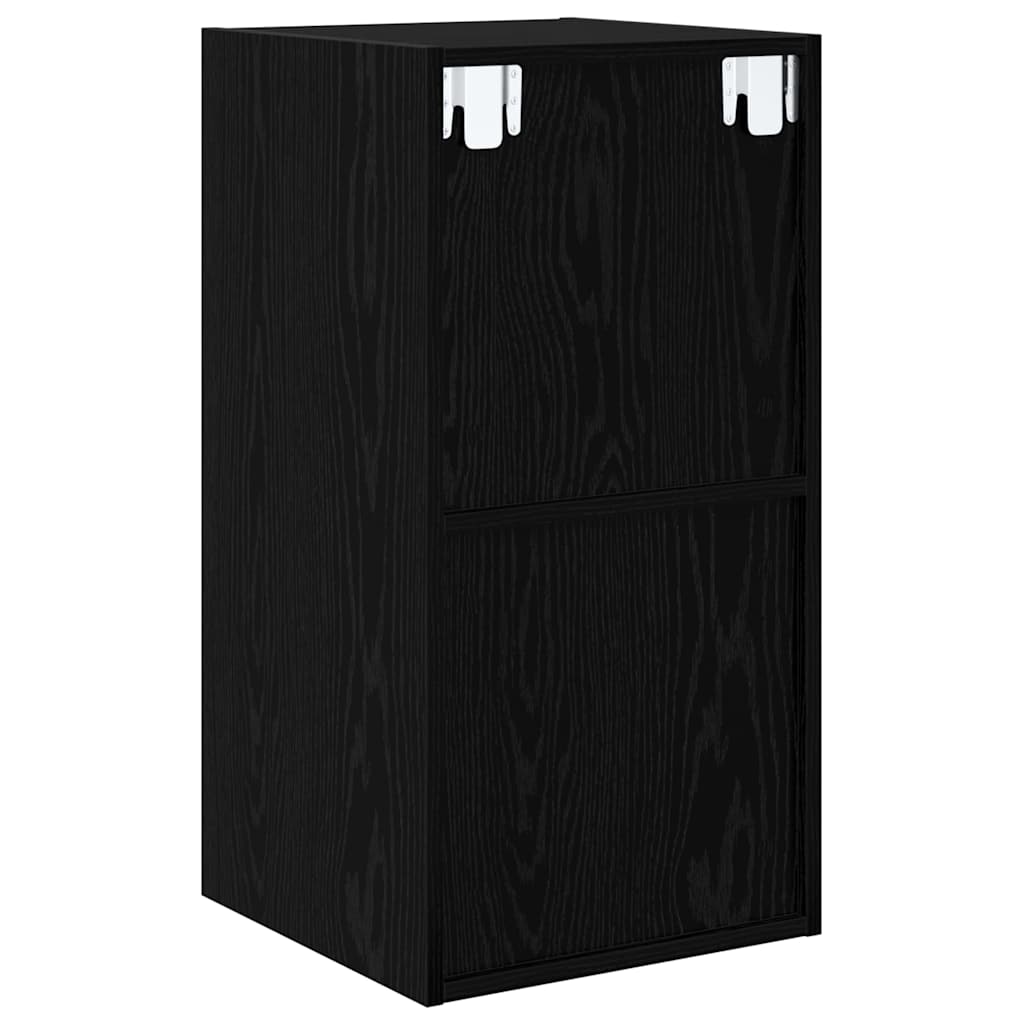 TV Skab Vægmonteret Sort eg 37 x 37 x 72 cm Konstrueret træ