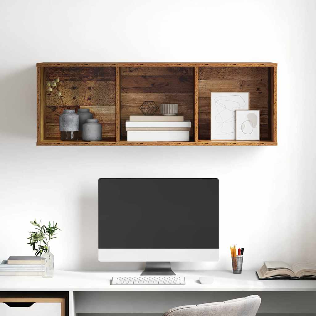 Væghængt TV-skab Gammelt træ 37 x 37 x 107 cm Konstrueret træ
