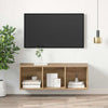 Væghængt TV-skab artisan eg 37 x 37 x 107 cm Konstrueret træ