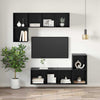 Væghængt TV-skab Sort eg 37 x 37 x 107 cm Konstrueret træ