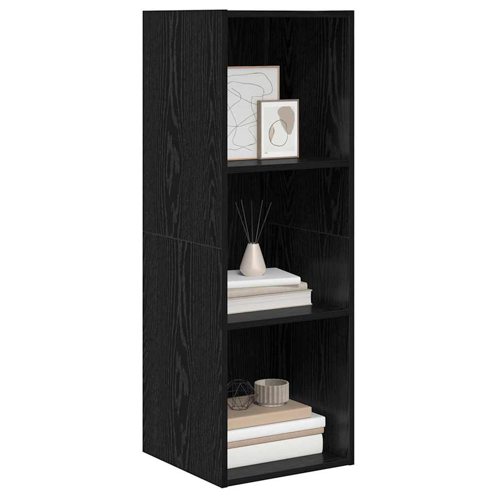 Væghængt TV-skab Sort eg 37 x 37 x 107 cm Konstrueret træ