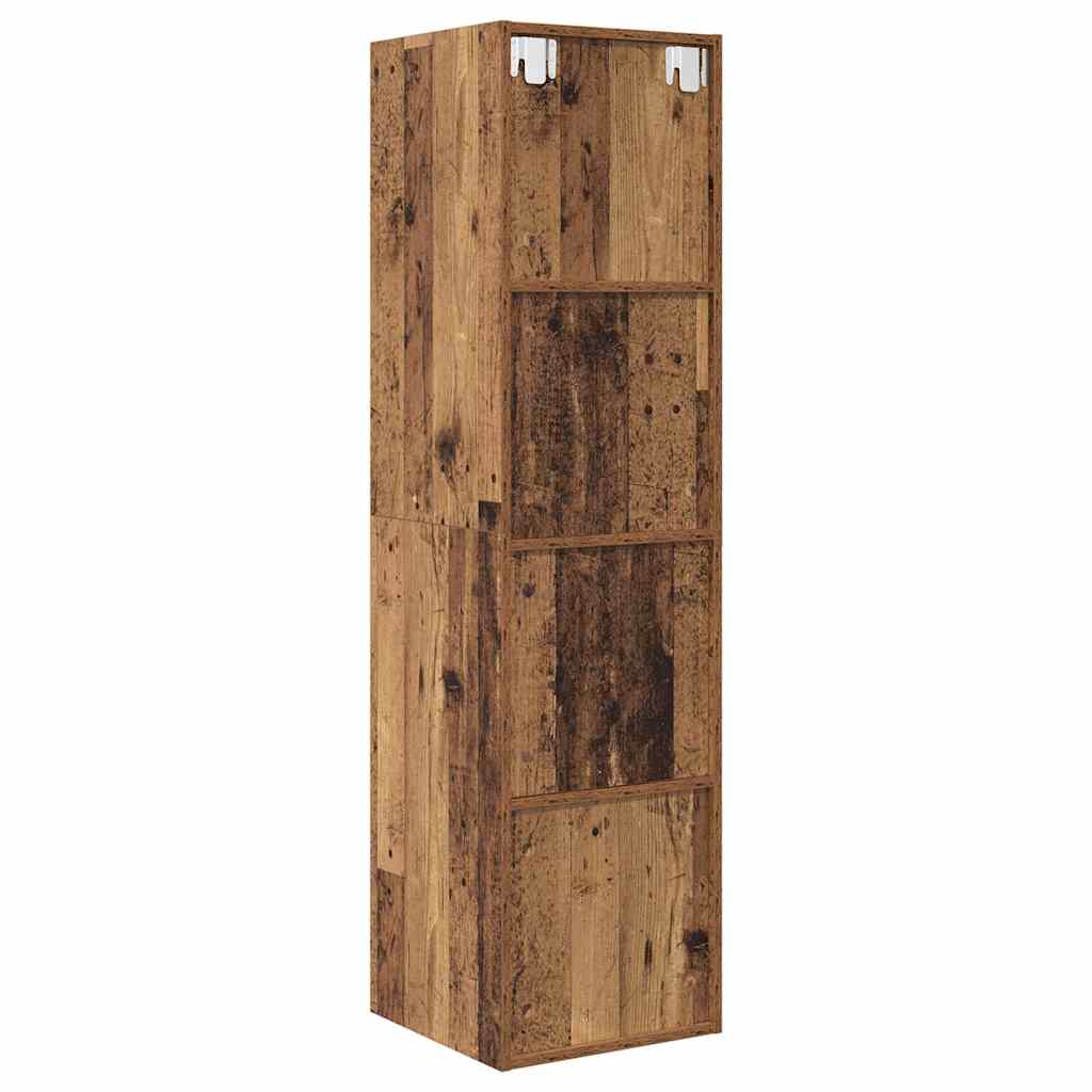 Væghængt TV-skab Gammelt træ 37 x 37 x 142.5 cm Konstrueret træ