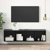 Væghængt TV-skab Sort eg 37 x 37 x 142.5 cm Konstrueret træ