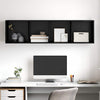 Væghængt TV-skab Sort eg 37 x 37 x 142.5 cm Konstrueret træ
