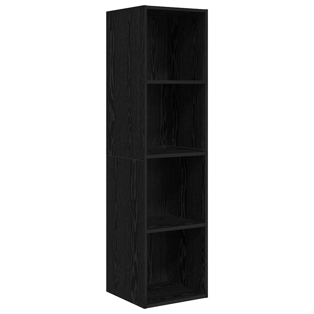 Væghængt TV-skab Sort eg 37 x 37 x 142.5 cm Konstrueret træ