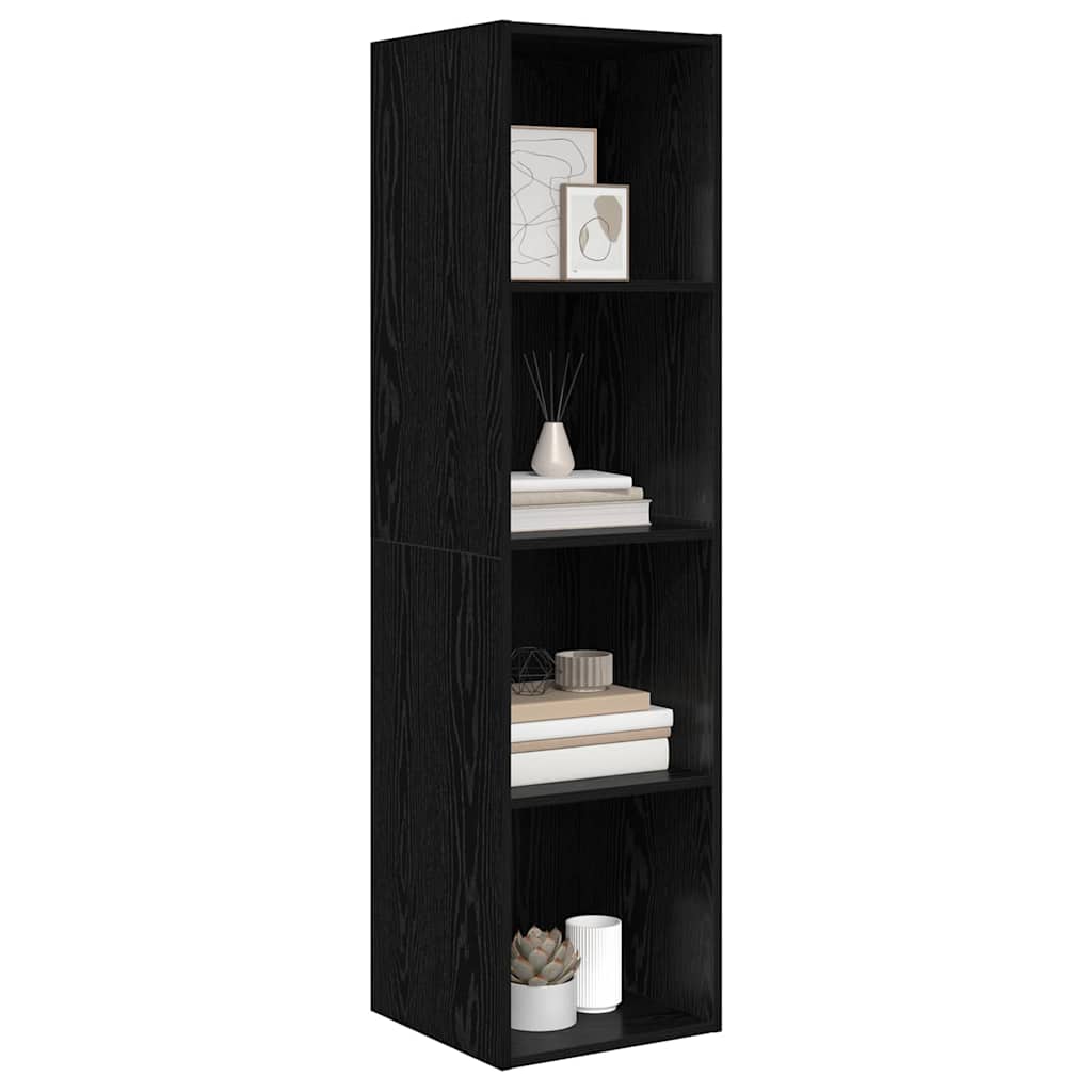 Væghængt TV-skab Sort eg 37 x 37 x 142.5 cm Konstrueret træ