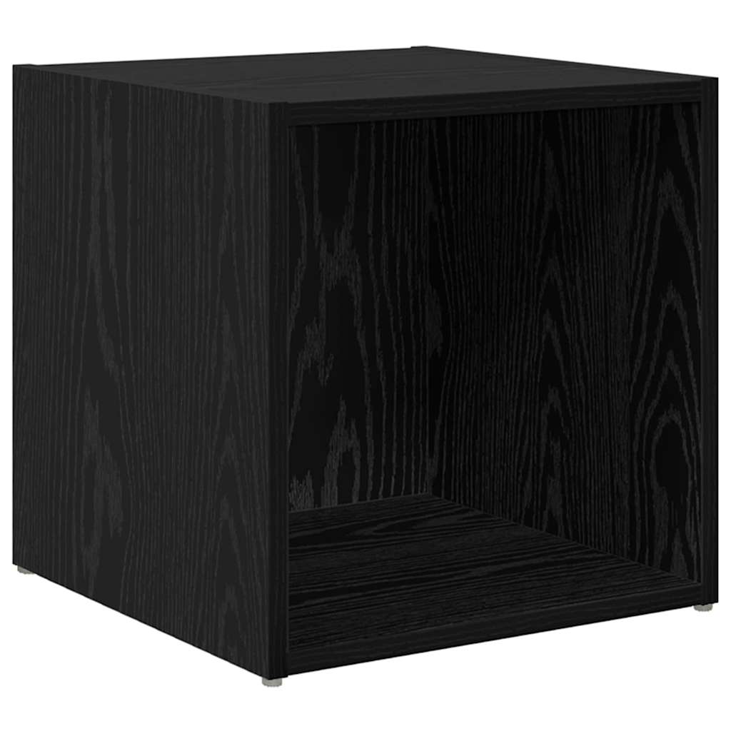 TV-skab 2 pcs Sort 37 x 35 x 37 cm Konstrueret træ