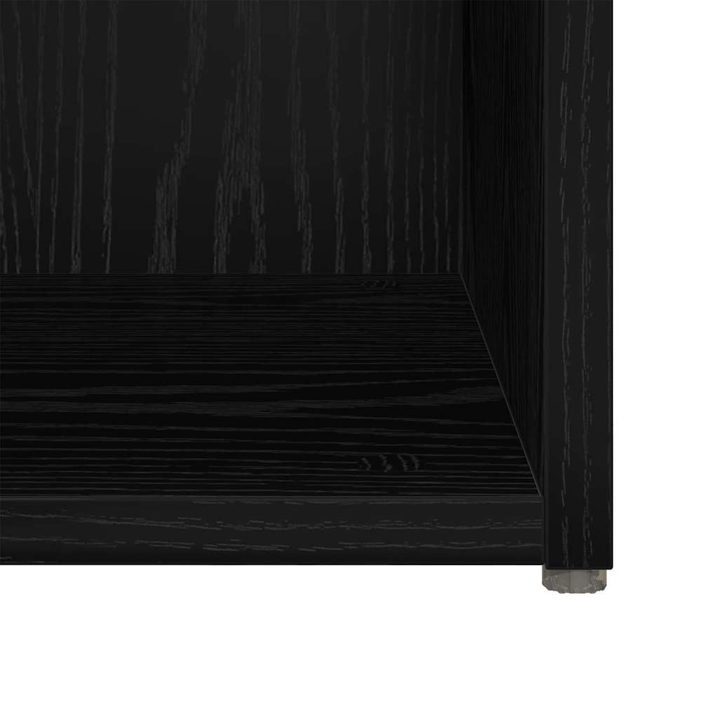 TV-skab 4 pcs Sort 37 x 35 x 37 cm Konstrueret træ