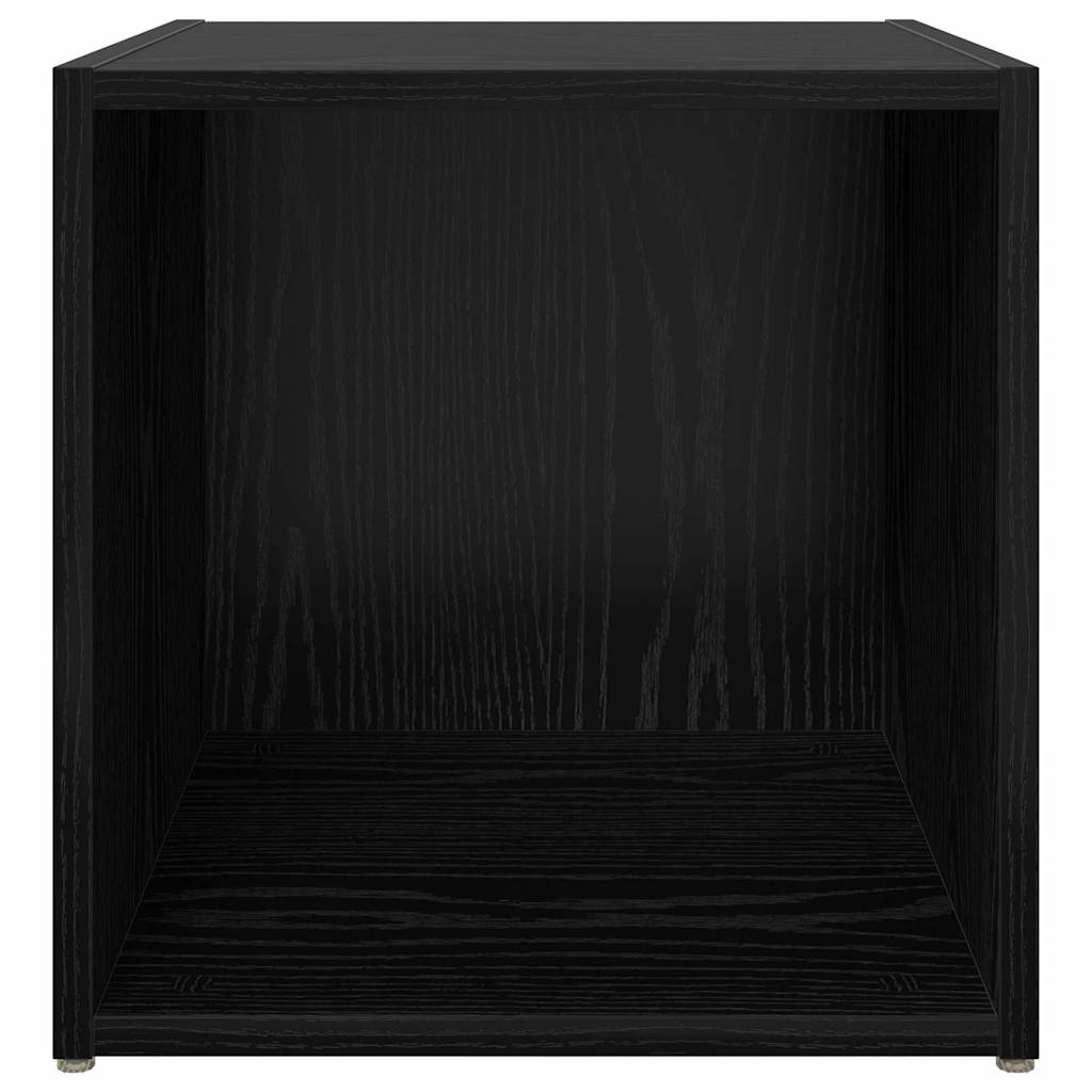 TV-skab 4 pcs Sort 37 x 35 x 37 cm Konstrueret træ