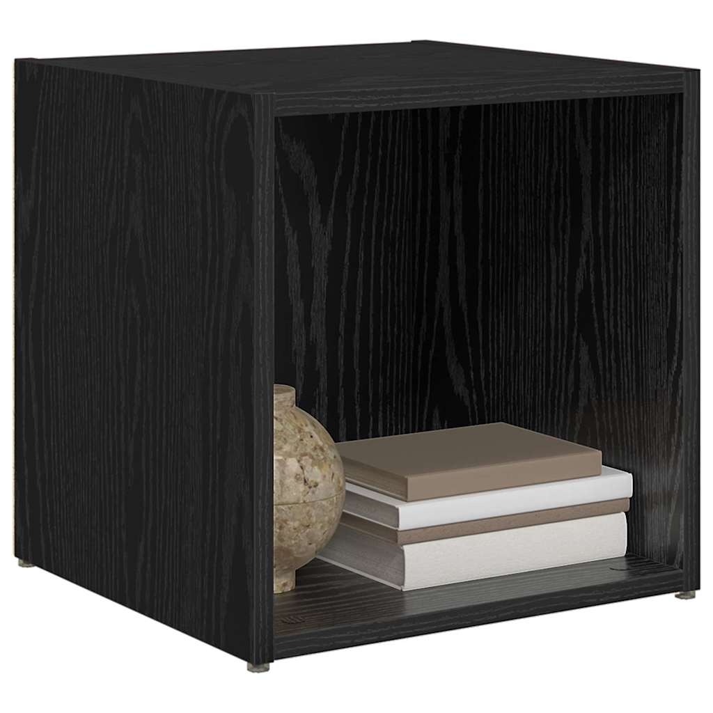 TV-skab 4 pcs Sort 37 x 35 x 37 cm Konstrueret træ