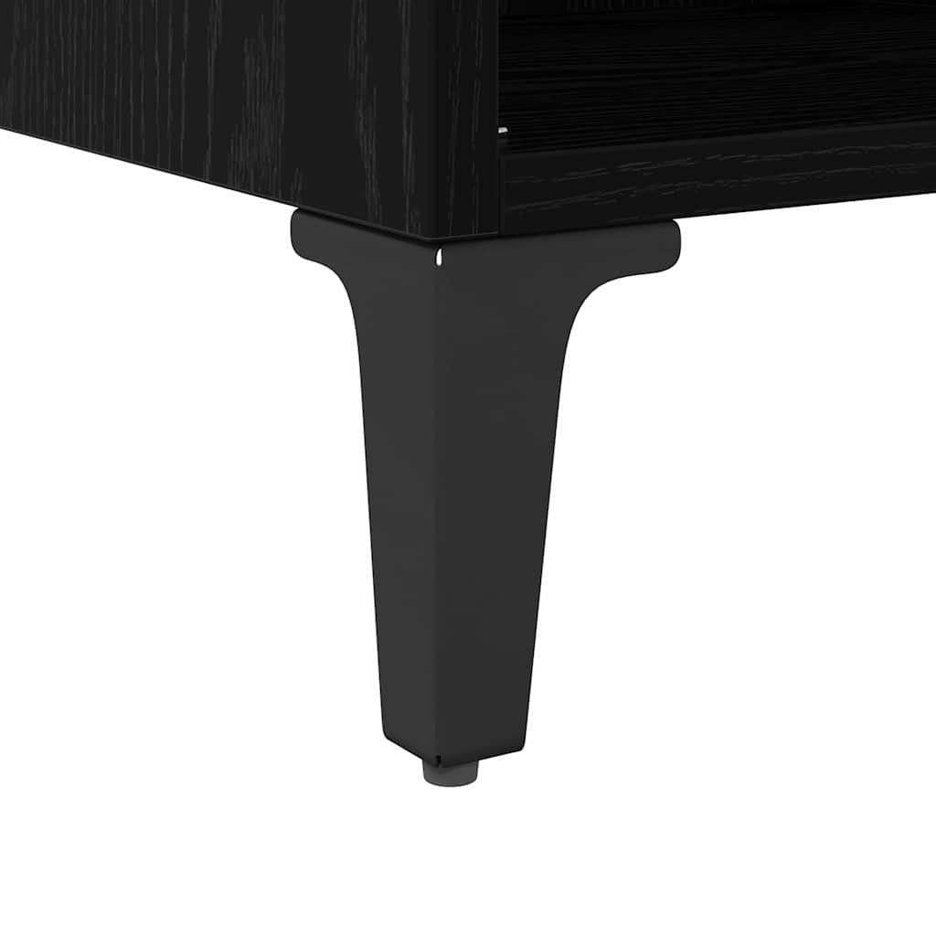 TV-skab Sort 69.5 x 30 x 50 cm Konstrueret træ