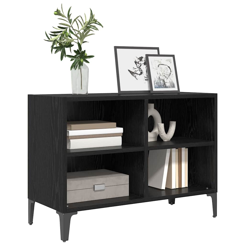 TV-skab Sort 69.5 x 30 x 50 cm Konstrueret træ