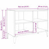 TV-skab Sort 69.5 x 30 x 50 cm Konstrueret træ