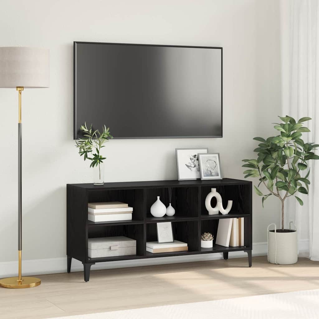 TV-skab Sort 69.5 x 30 x 50 cm Konstrueret træ