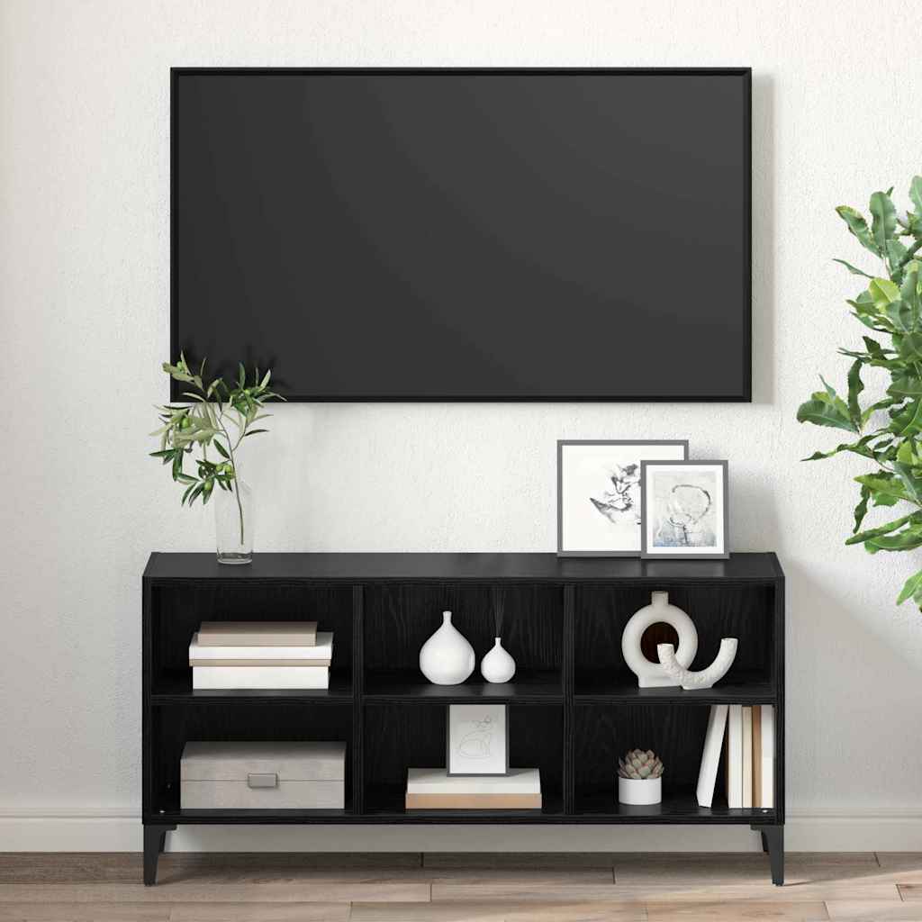 TV-skab Sort 69.5 x 30 x 50 cm Konstrueret træ