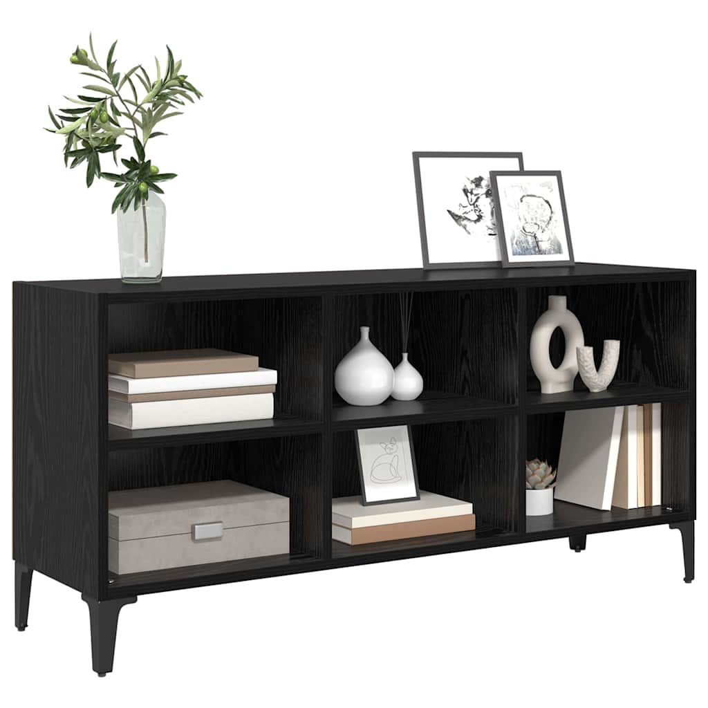 TV-skab Sort 69.5 x 30 x 50 cm Konstrueret træ