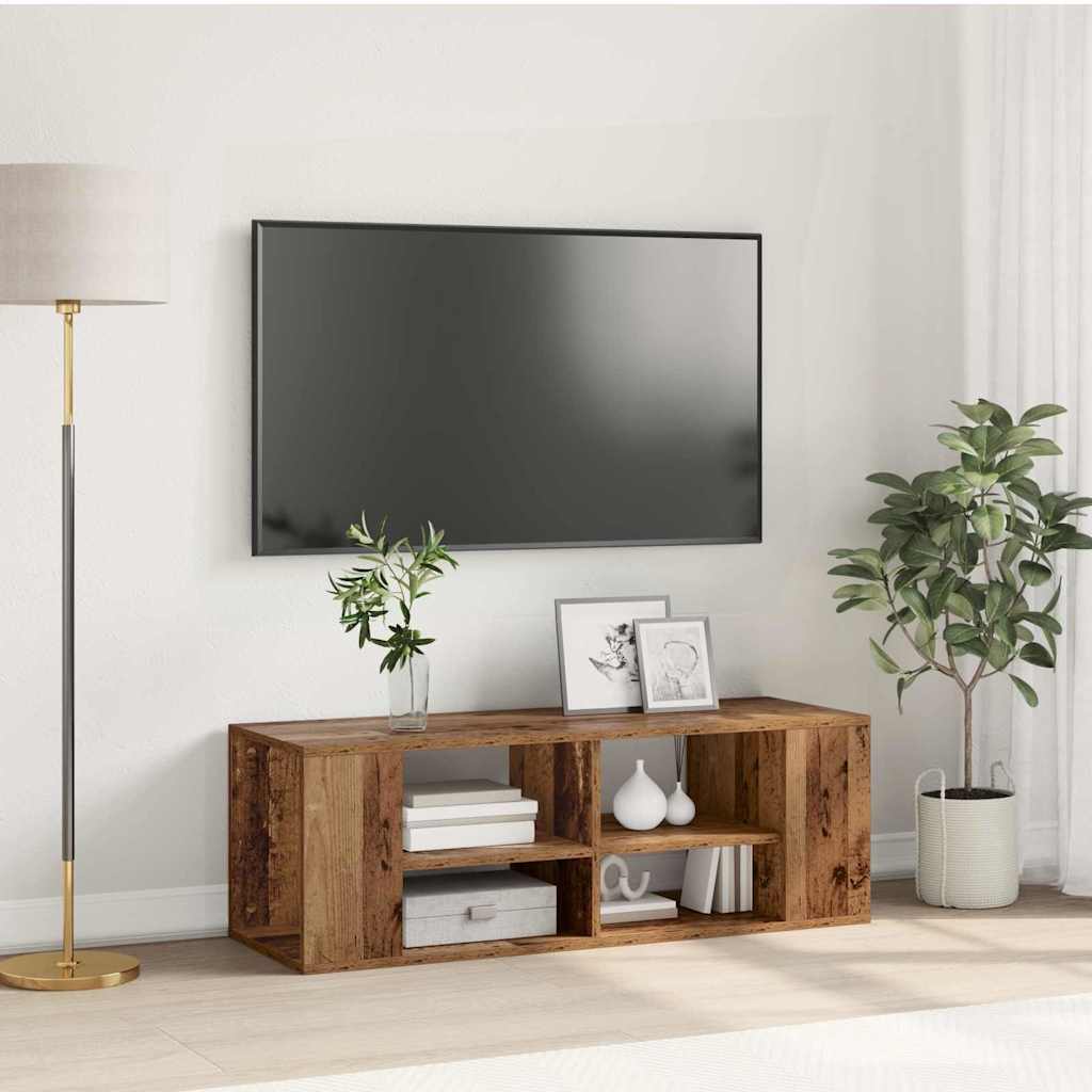 Væghængt TV-skab Gammelt træ 102 x 35 x 35 cm Konstrueret træ