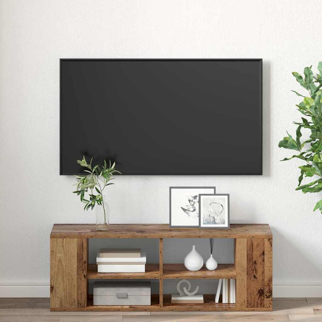 Væghængt TV-skab Gammelt træ 102 x 35 x 35 cm Konstrueret træ