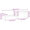 TV-skab Sort eg 180 x 30 x 43 cm Konstrueret træ