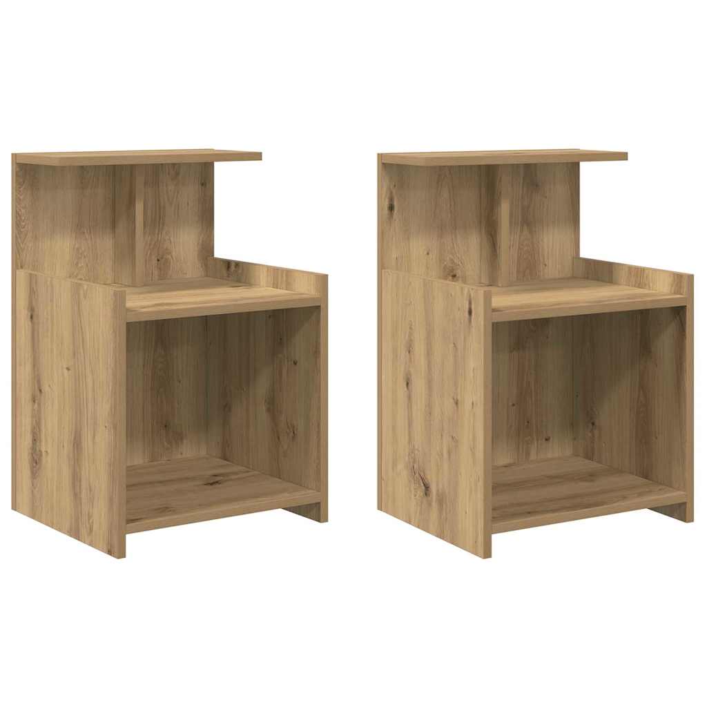 Natskab 2 pcs artisan eg 40 x 35 x 60 cm Konstrueret træ