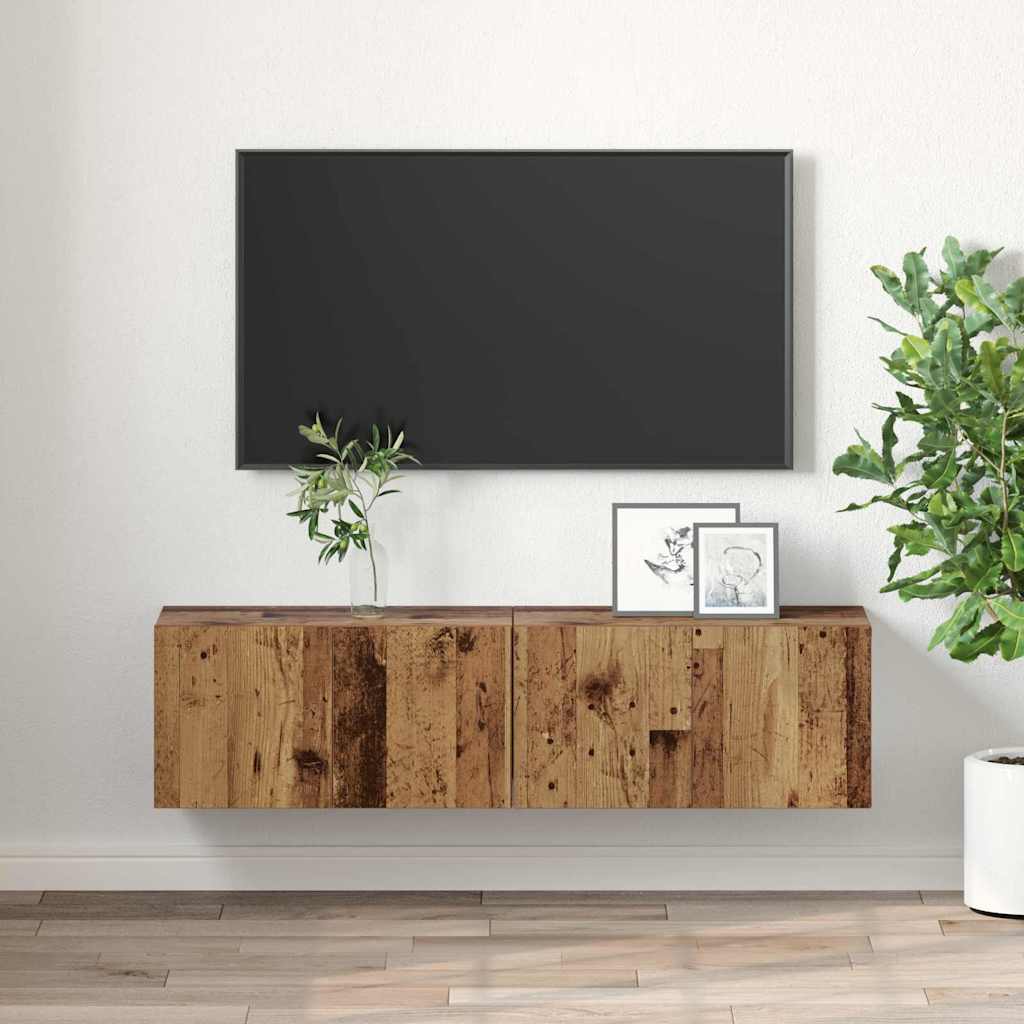 TV-skab 2 pcs Flerfarvet 60 x 30 x 30 cm Konstrueret træ