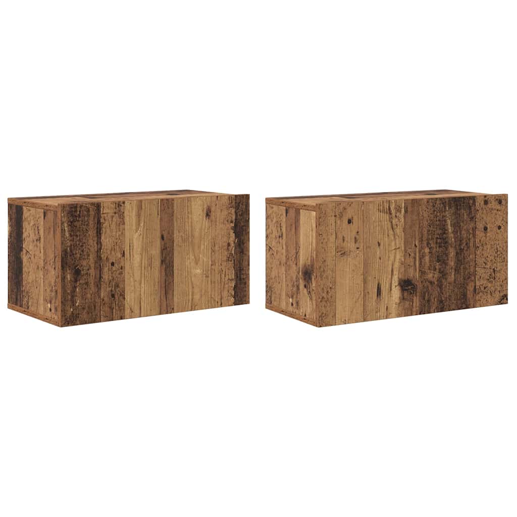 TV-skab 2 pcs Flerfarvet 60 x 30 x 30 cm Konstrueret træ