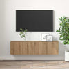 TV-skab 2 pcs Brun 60 x 30 x 30 cm Konstrueret træ