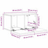 TV-skab 3 pcs Brun 60 x 30 x 30 cm Konstrueret træ