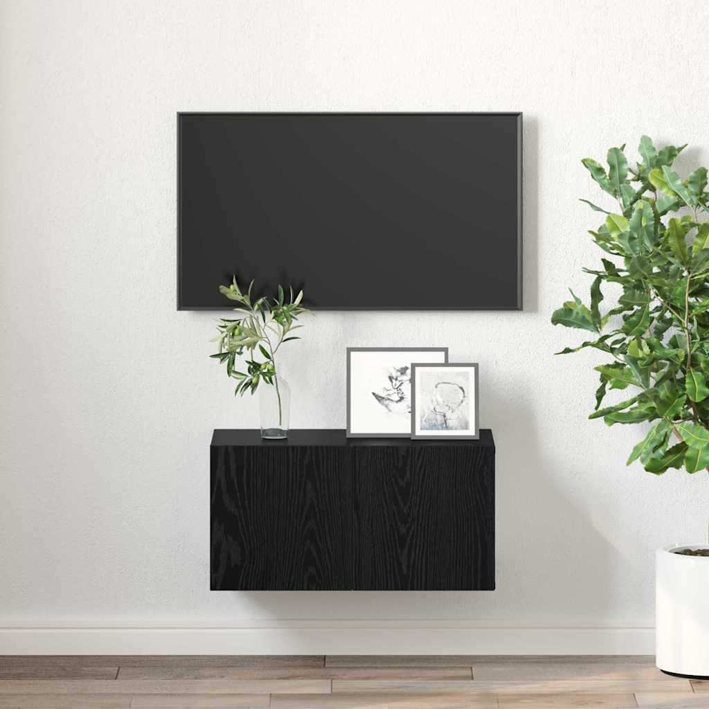 TV-skab Sort 60 x 30 x 30 cm Konstrueret træ
