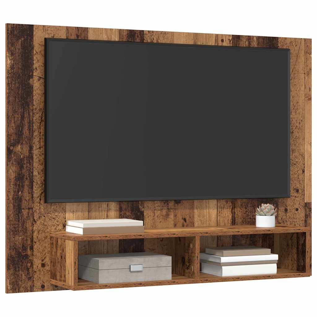 Væg TV Skab Gammelt træ 120 x 23.5 x 90 cm Konstrueret træ